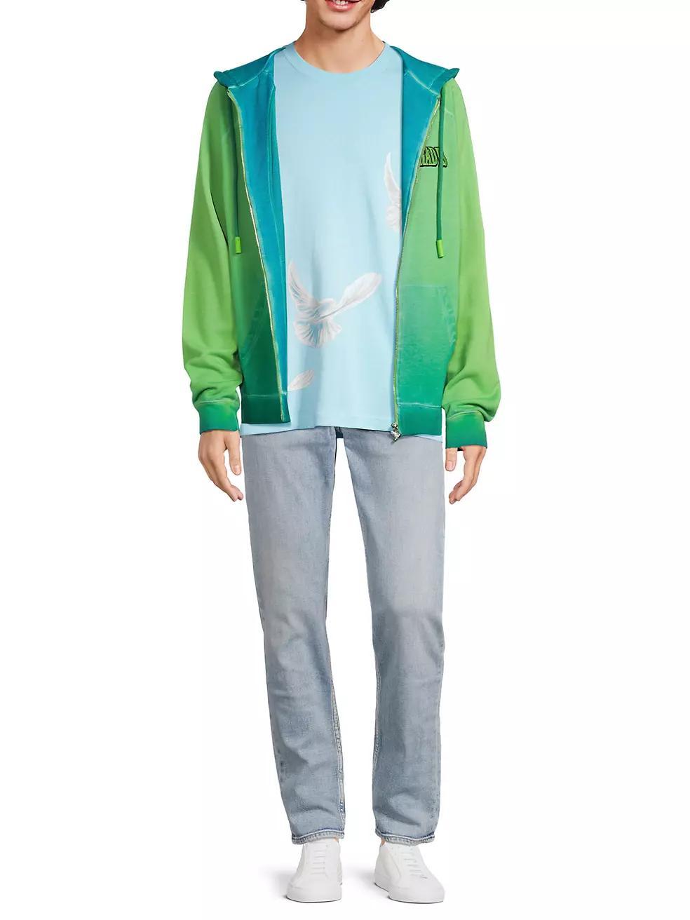 Dove Dip-Dye Zip-Up Hoodie Product Image