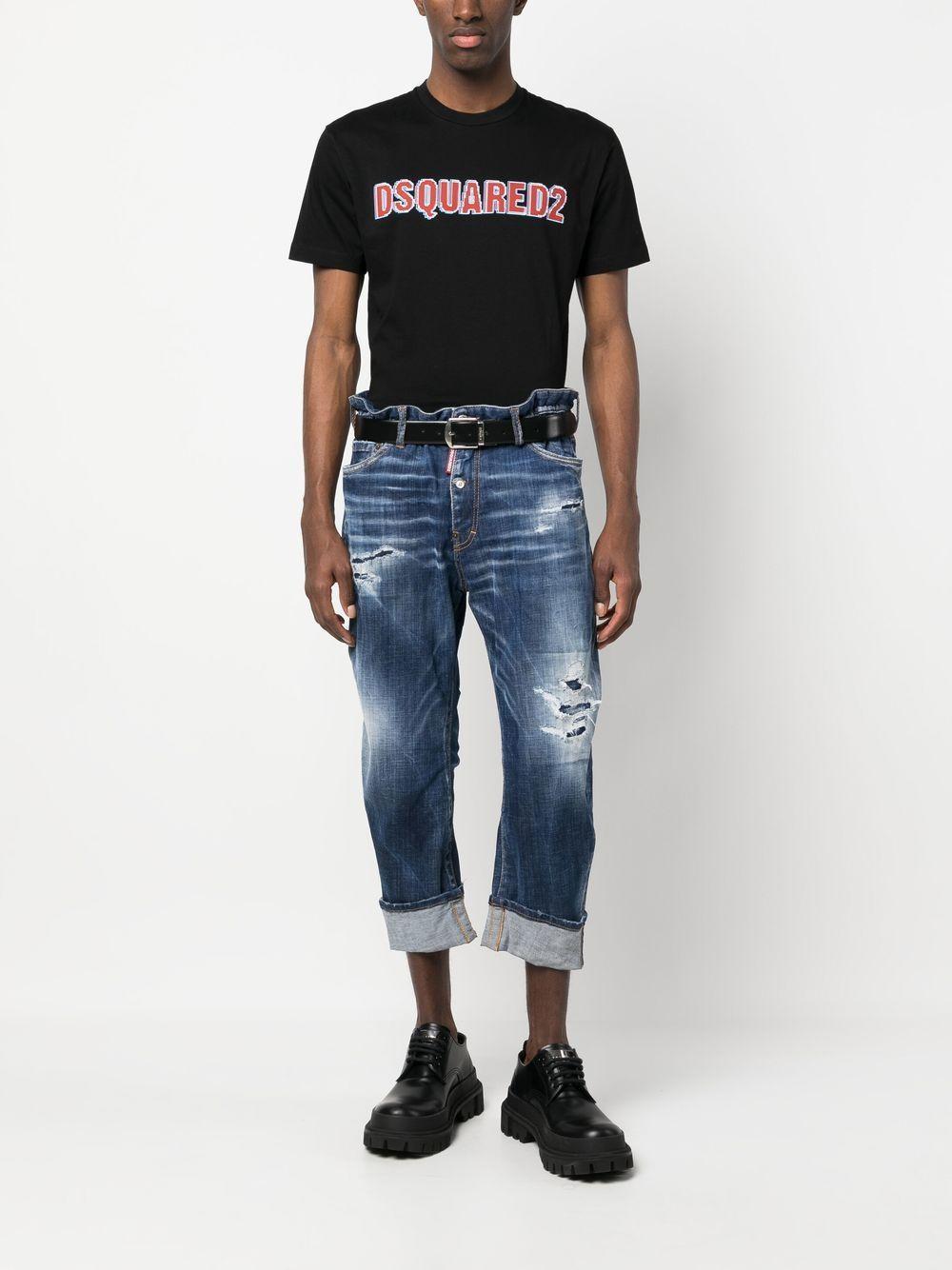 DSQUARED2 Logo-print Cotton T-shirt In Black Product Image