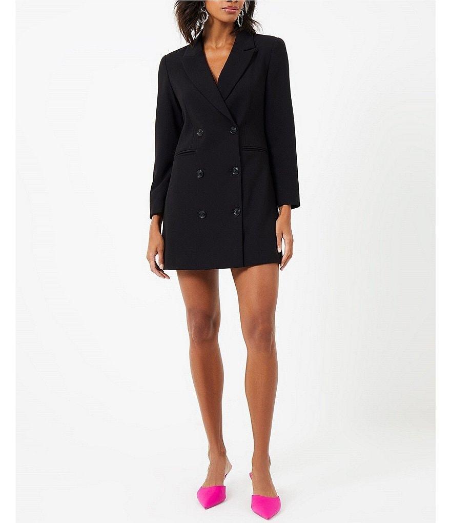 French Connection Notch Collar Long Sleeve Whisper Blazer Dress Product Image