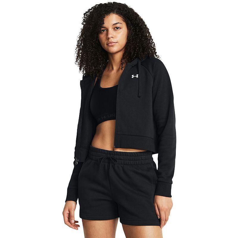 Womens Under Armour Rival Fleece Crop Full-Zip Hoodie Product Image