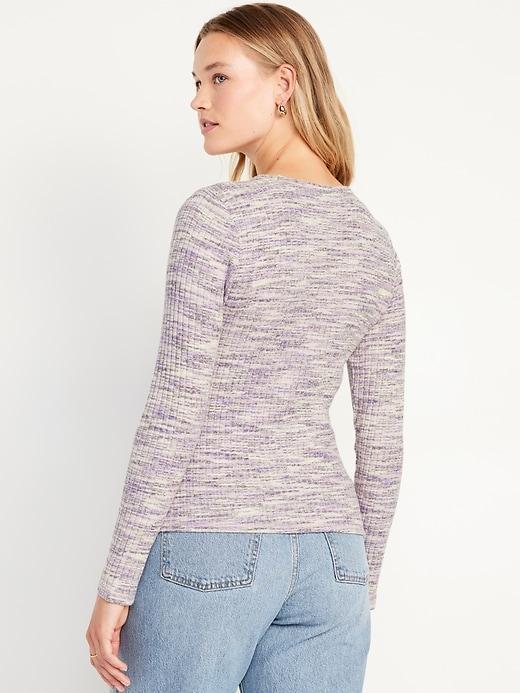 Plush-Knit Long-Sleeve T-Shirt Product Image