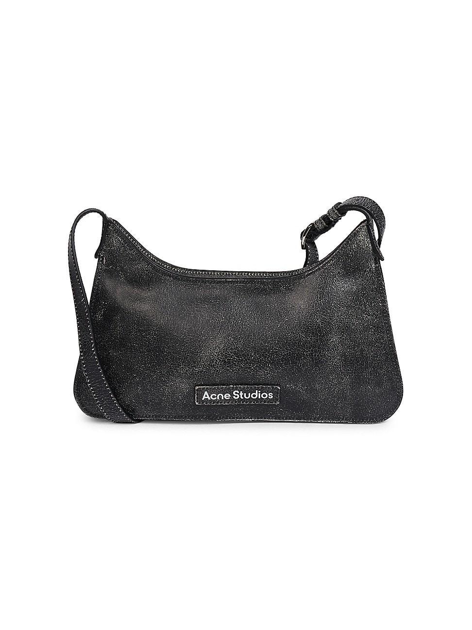 Acne Studios Mini Platt Crackle Leather Shoulder Bag Product Image