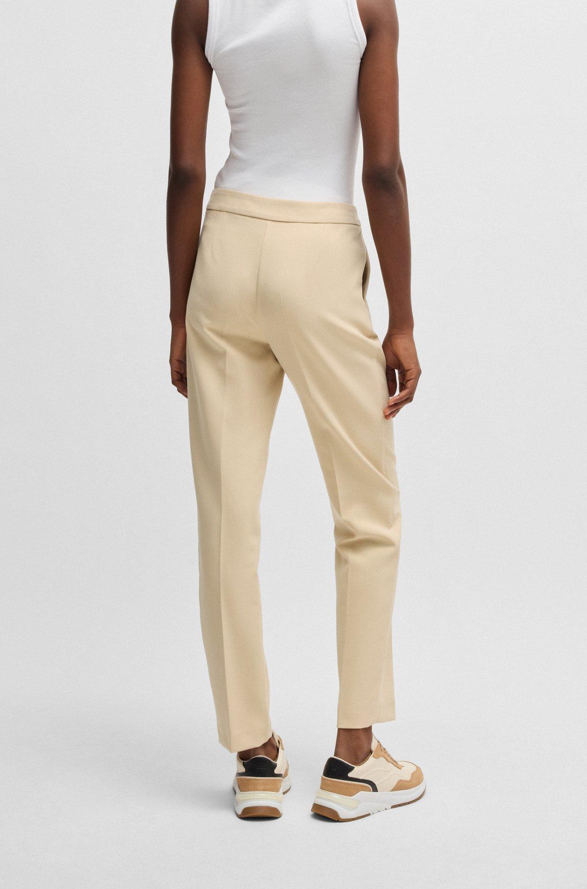 Crease-front chinos in stretch satin Product Image