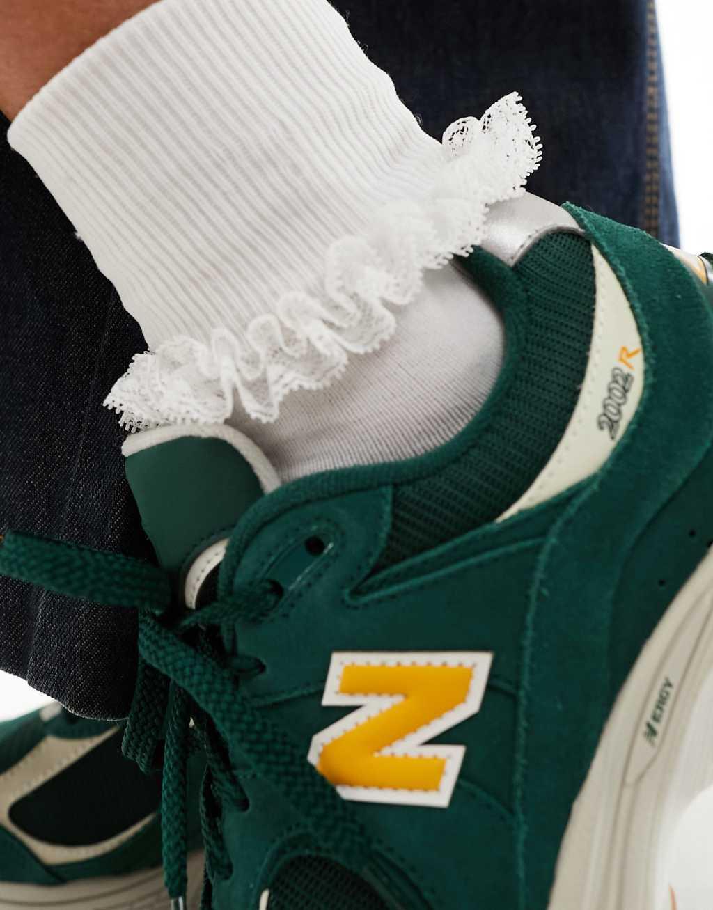 New Balance 2002 sneakers in green exclusive to ASOS Product Image