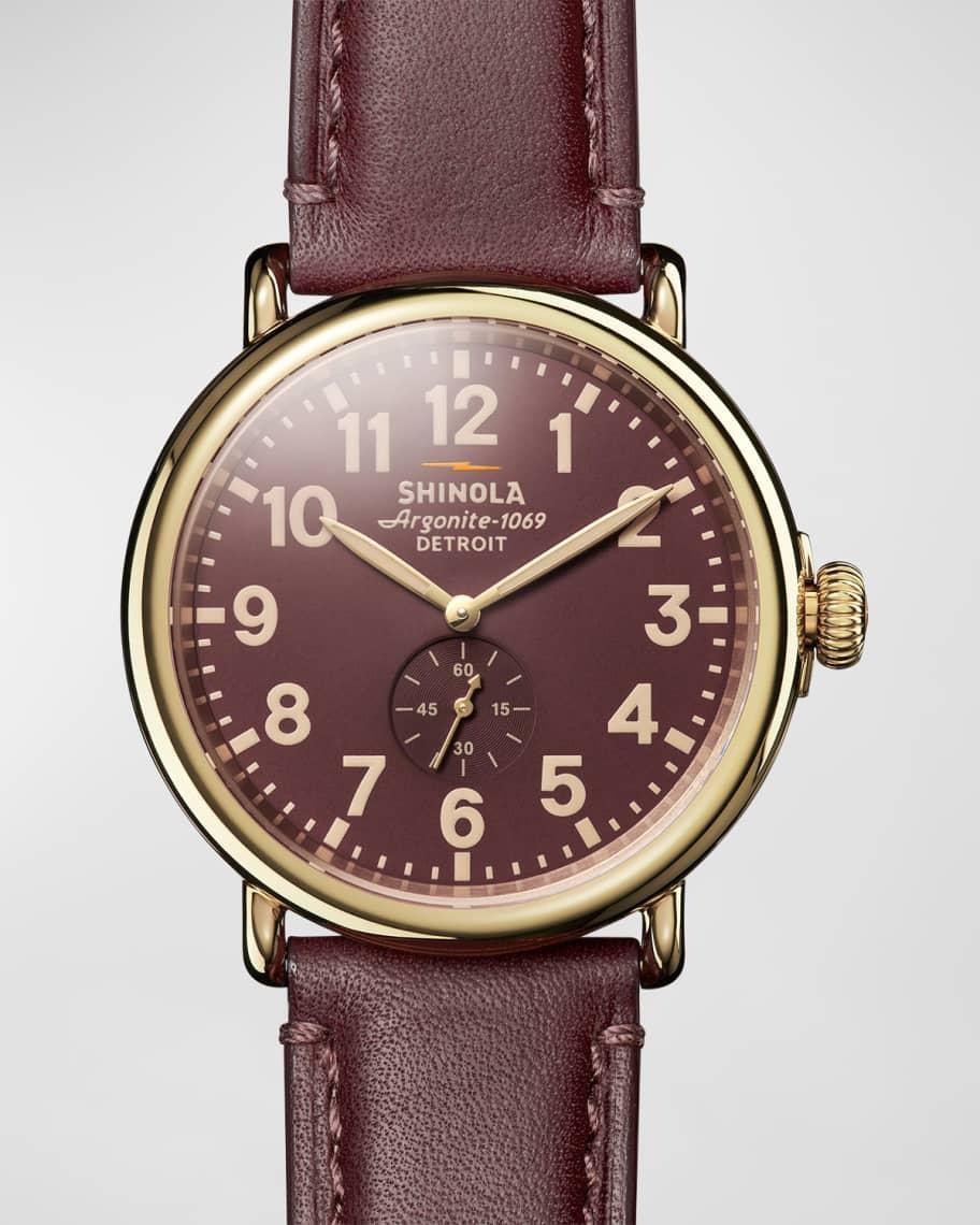 Men's Runwell Leather-Strap Watch, 47mm Product Image