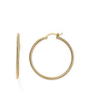 Bloomingdale's 14K Yellow Gold Twisted Hoop Earrings - 100% Exclusive - Female Product Image