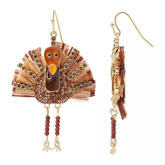 Celebrate Together Brown Turkey Drop Earrings, Womens Product Image