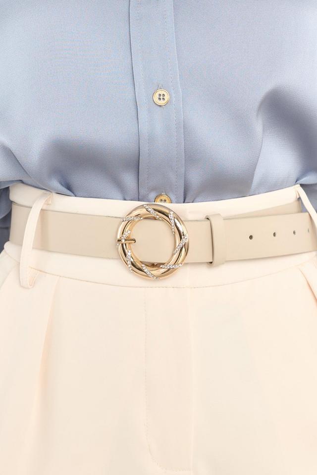 Give All You Can Taupe Belt Beige Product Image