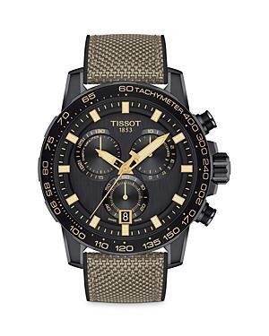 Tissot Mens Supersport Chronograph Beige Fabric Strap Watch Product Image