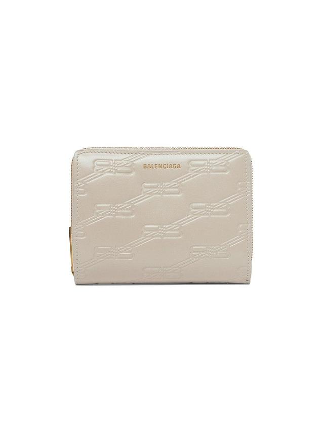 Mens Embossed Monogram Bifold Compact Box Wallet Product Image