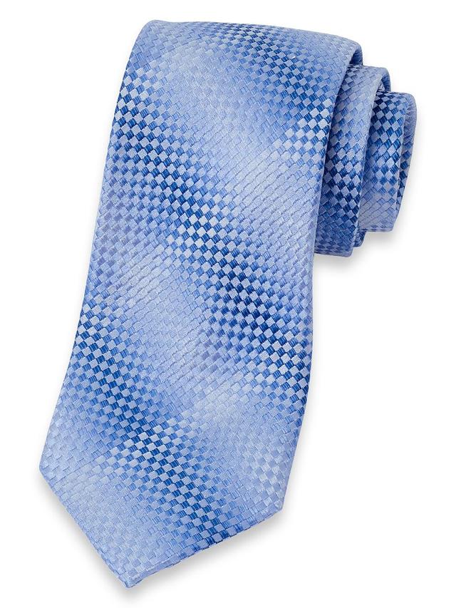 Geometric Woven Silk Tie - Blue Product Image