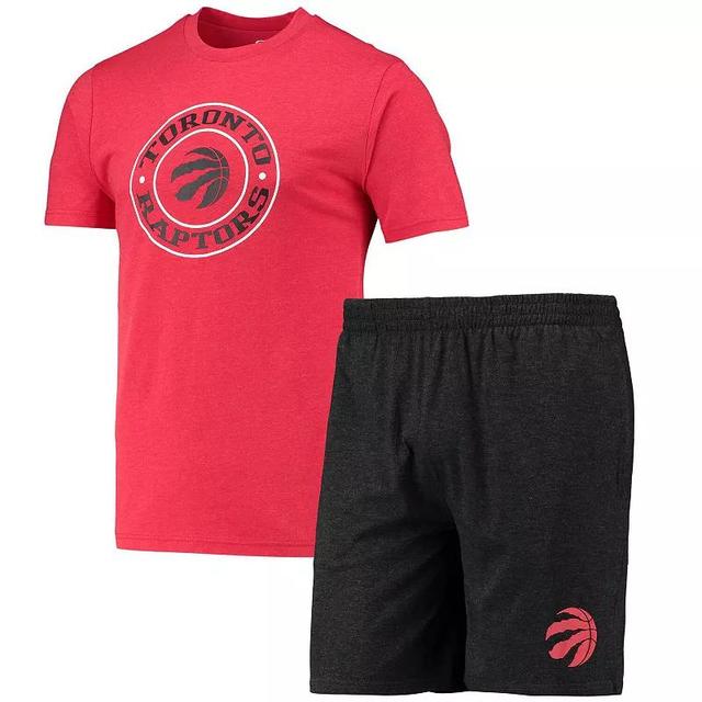 Mens Concepts Sport Black/Red Toronto Raptors T-Shirt & Shorts Sleep Set Product Image