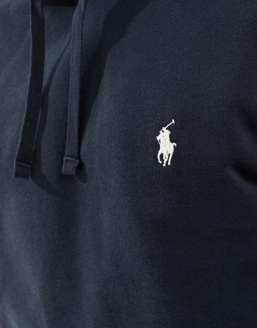 Polo Ralph Lauren icon logo loopback terry hoodie in faded black Product Image