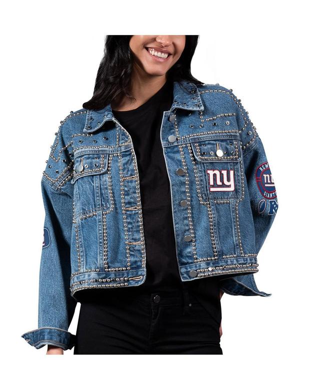 Womens G-iii 4Her by Carl Banks New York Giants First Finish Medium Denim Full-Button Jacket Product Image