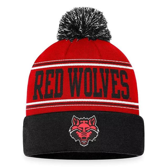 Mens Top of the World Crimson Indiana Hoosiers Draft Cuffed Knit Hat with Pom Product Image