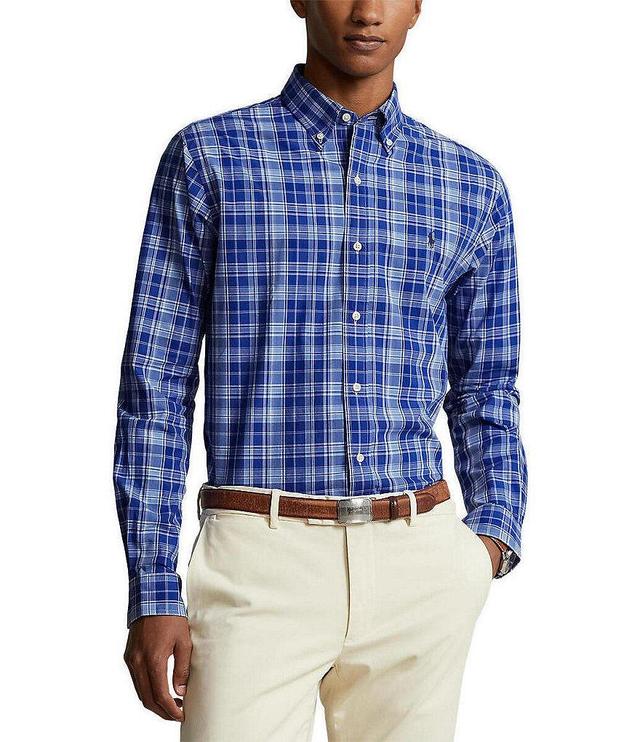 Polo Ralph Lauren Classic Fit Plaid Stretch Poplin Woven Shirt Product Image