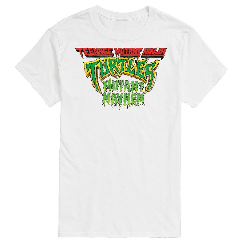 Big & Tall Nickelodeon TMNT Mutant Mayhem Logo Graphic Tee, Mens White Product Image