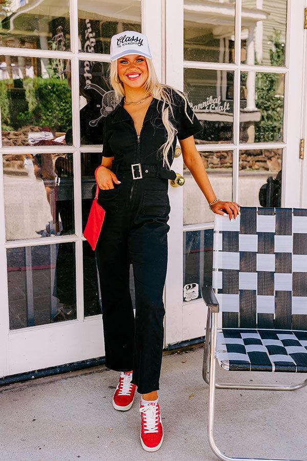 Major Charisma Denim Jumpsuit In Black Product Image