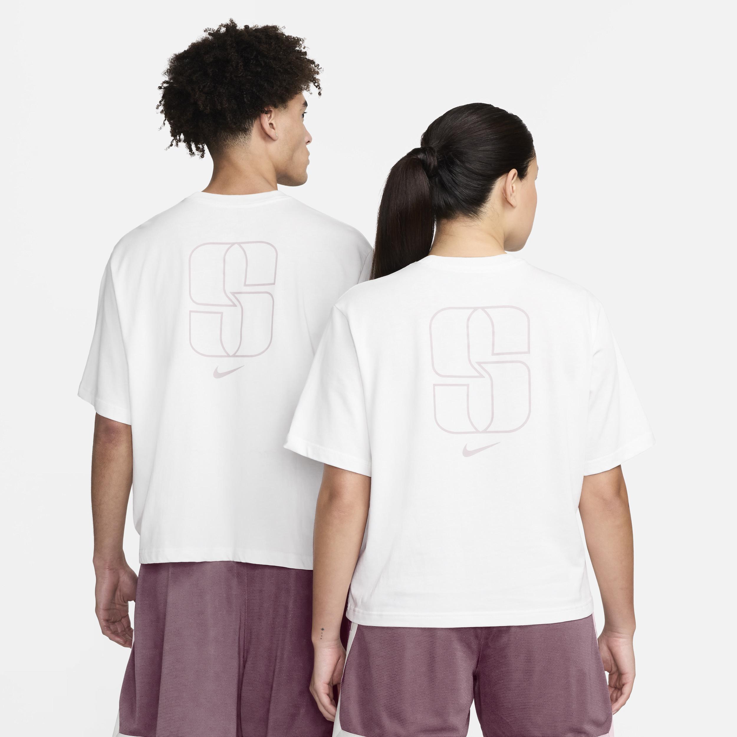 Nike Womens Sabrina Boxy T-Shirt - Summit White/Purple Product Image