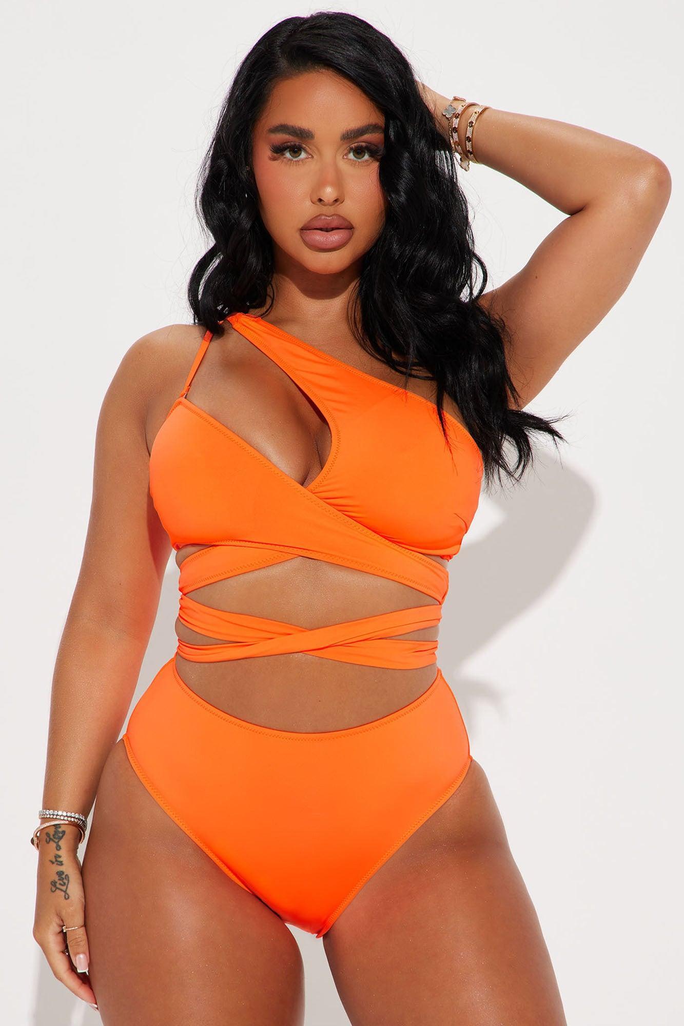 Sipping On Coconuts Strappy Cutout 2 Piece Bikini - Orange Product Image