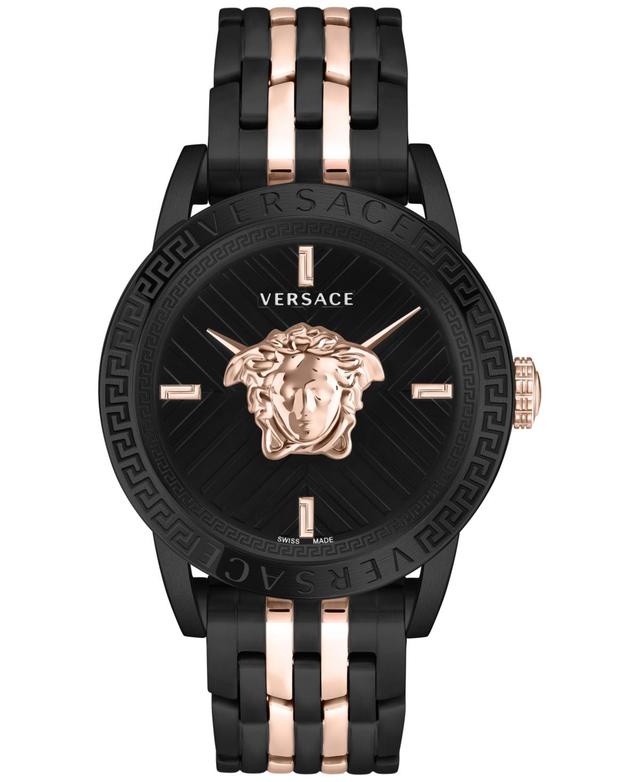 Versace Mens V-Code Quartz Analog Gold Stainless Steel Bracelet Watch Product Image