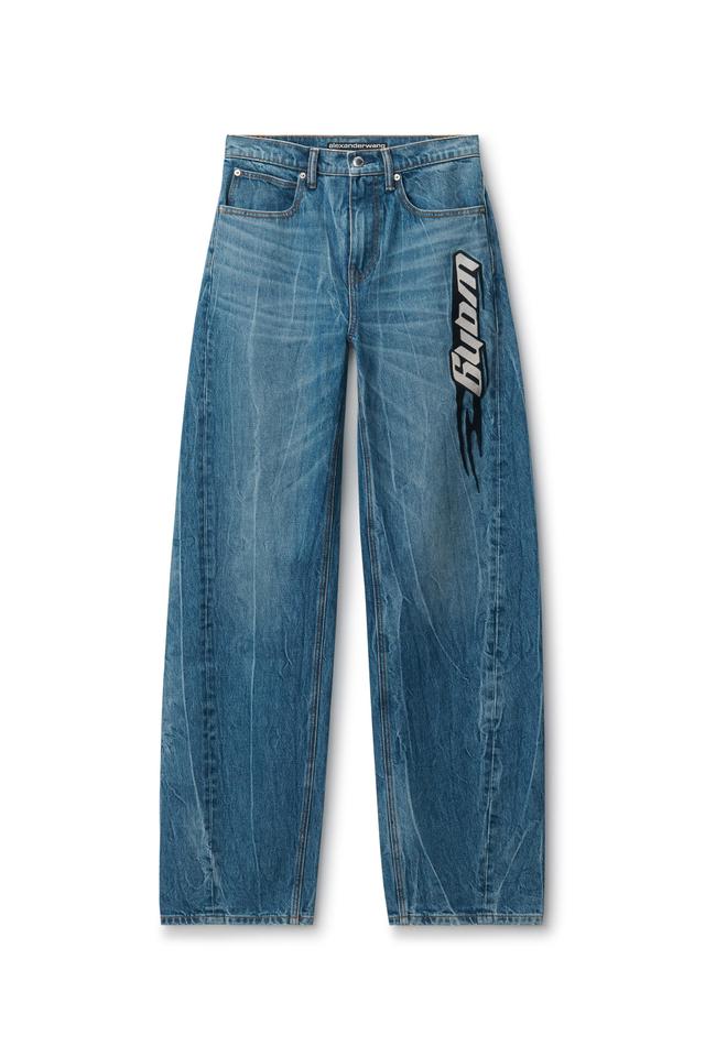 Blade Logo-embroidered Balloon Jeans Product Image