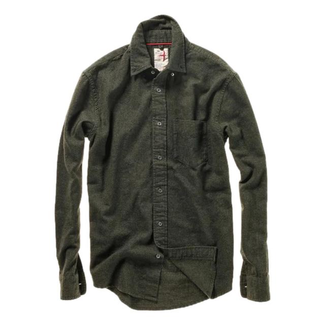 Flyweight Brushed Twill Button Down Dk Loden Product Image