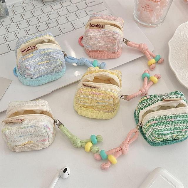 Striped Earphone Pouch Product Image