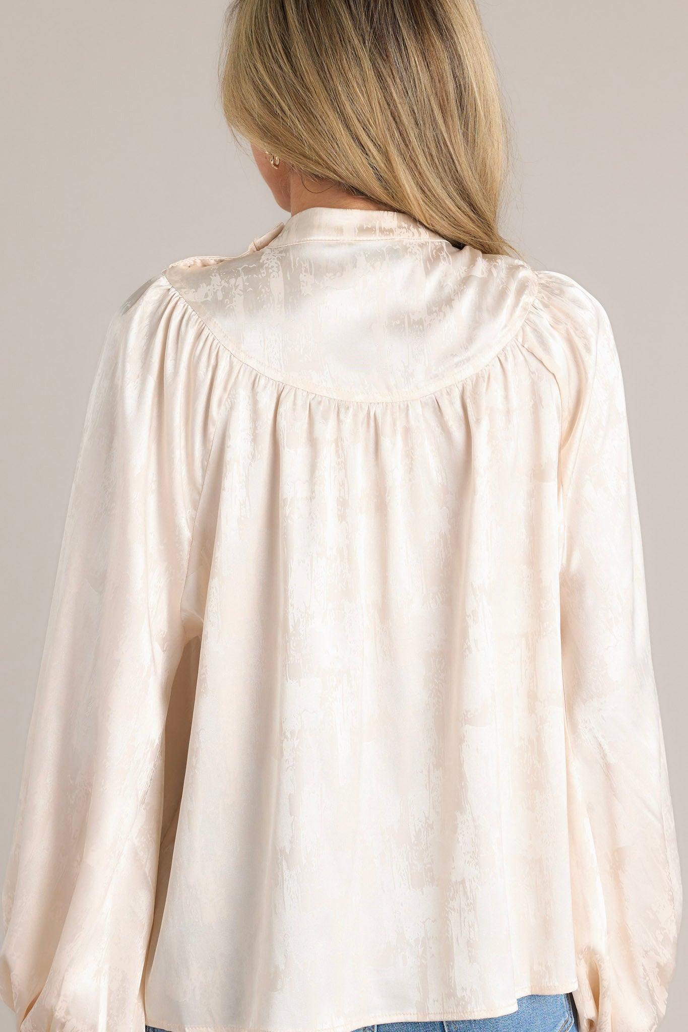 Deserving Praise Ivory Satin Top Product Image