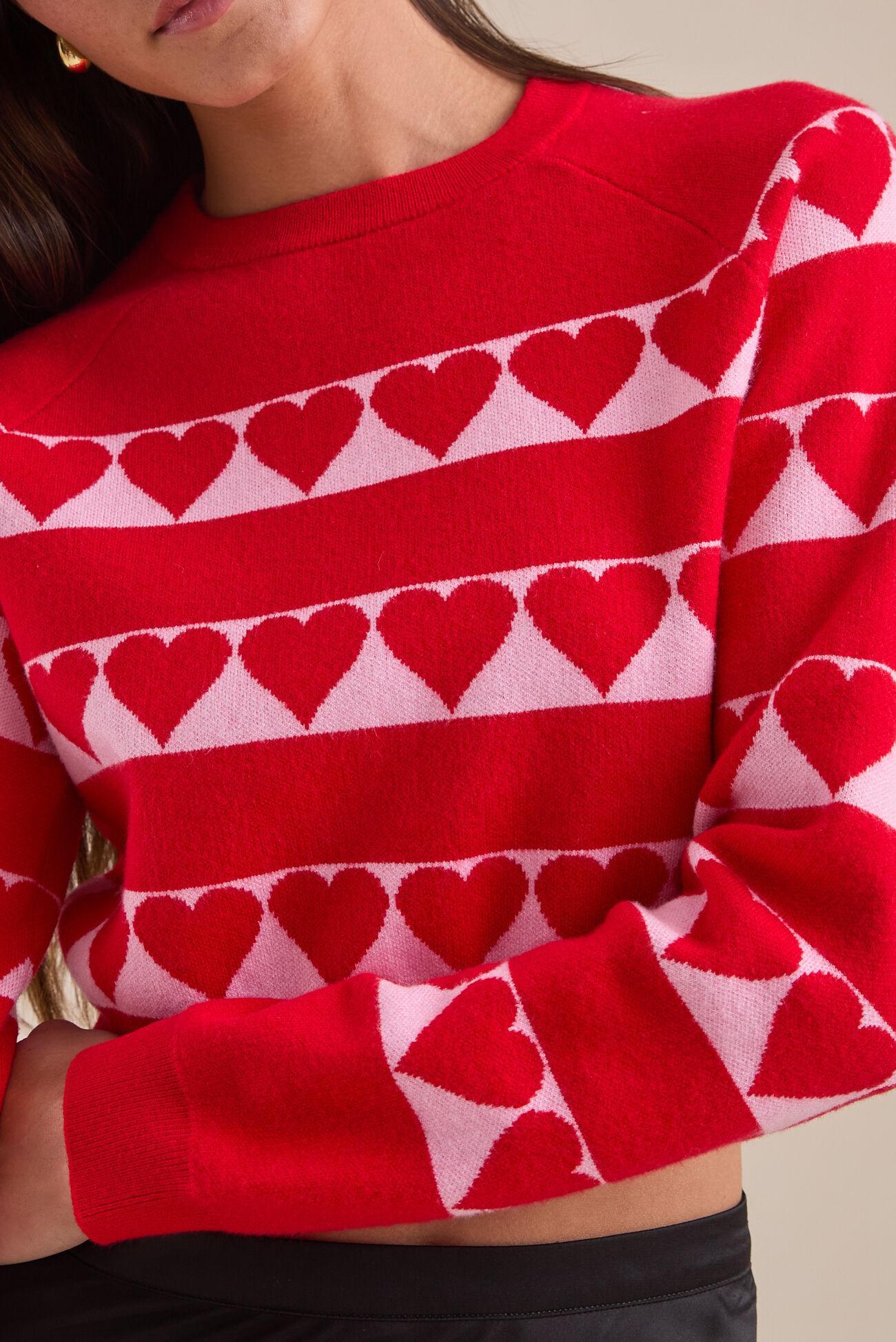 Juliette Heart Fitted Sweater Product Image