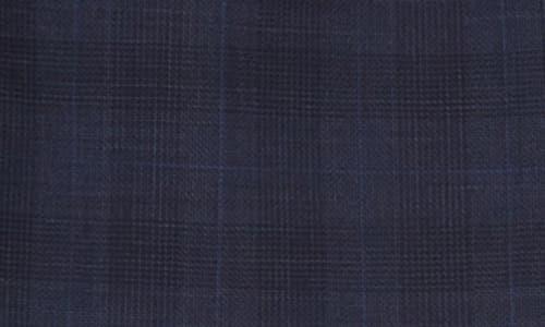 Boss Huge Plaid Virgin Wool Suit In Navy Product Image