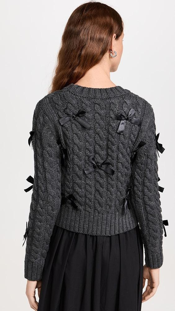 English Factory Cable Bow Knit | Shopbop Product Image