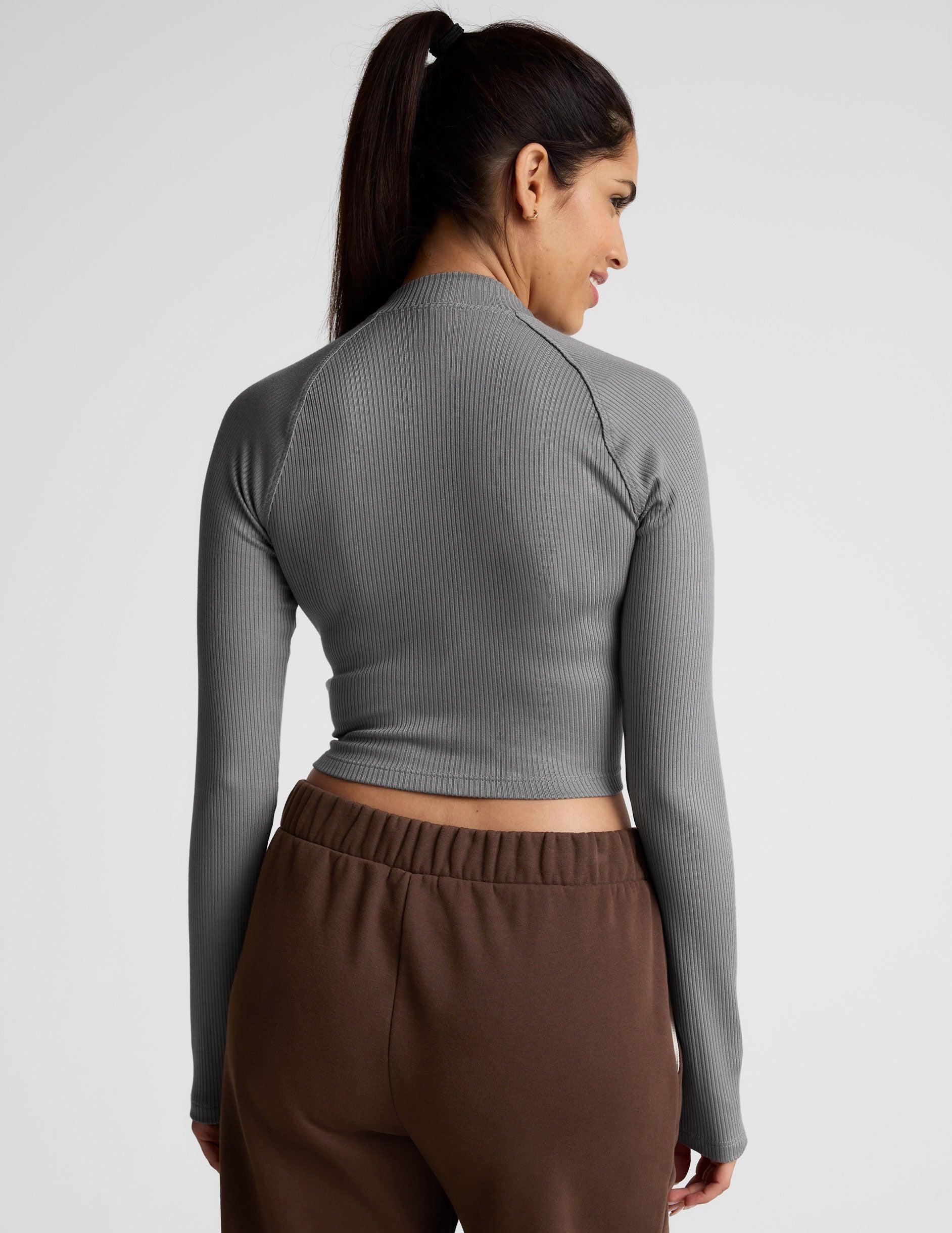 Contours Mock Neck Cropped Top Product Image