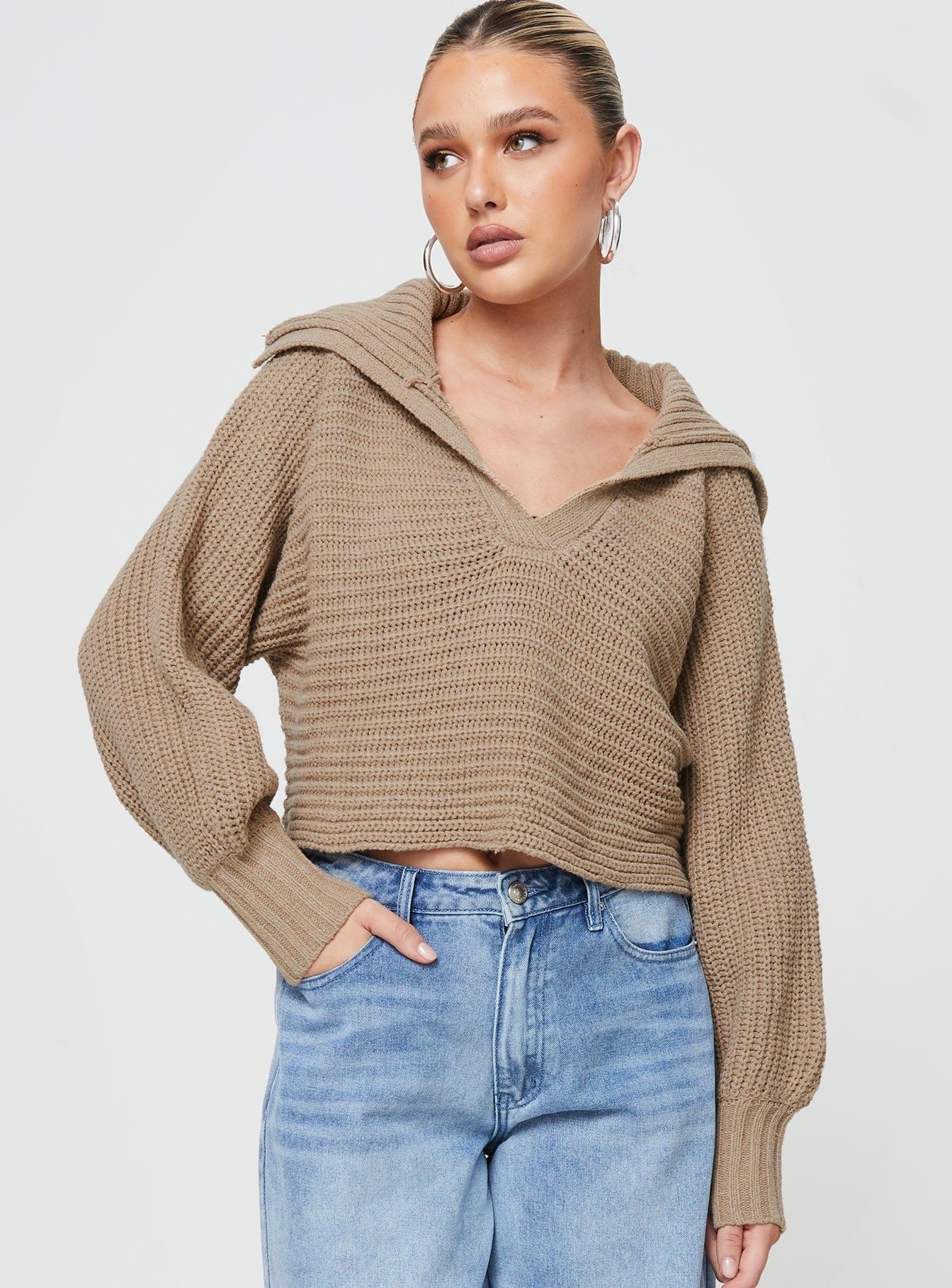 Wester Ribbed Sweater Mocha Product Image