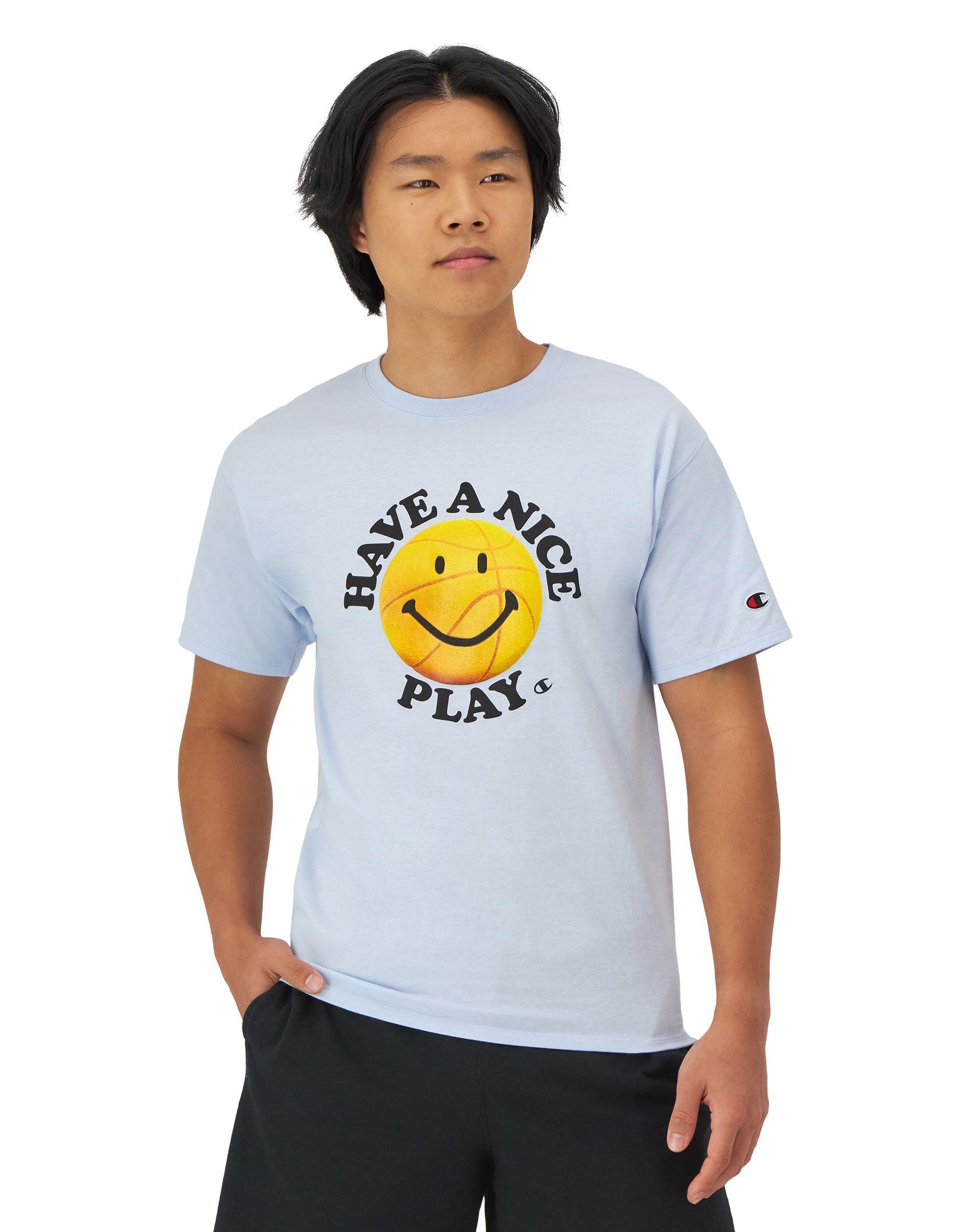 Mens Champion Classic Graphic T-Shirt, Have a Nice Play White 2XL Product Image