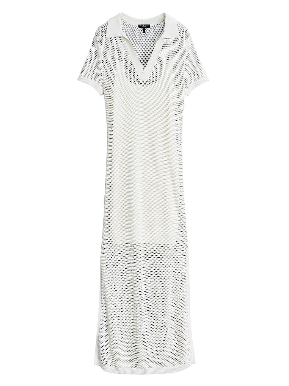 rag & bone Leah Open Knit Polo Maxi Dress Product Image