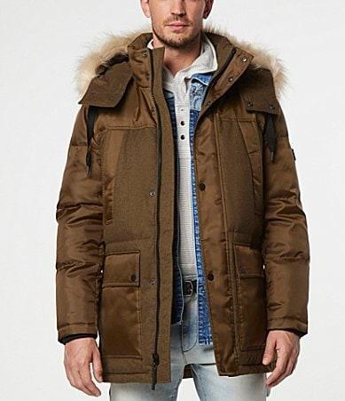 Andrew Marc Tripp Removable Faux Fur Hooded Parka Product Image