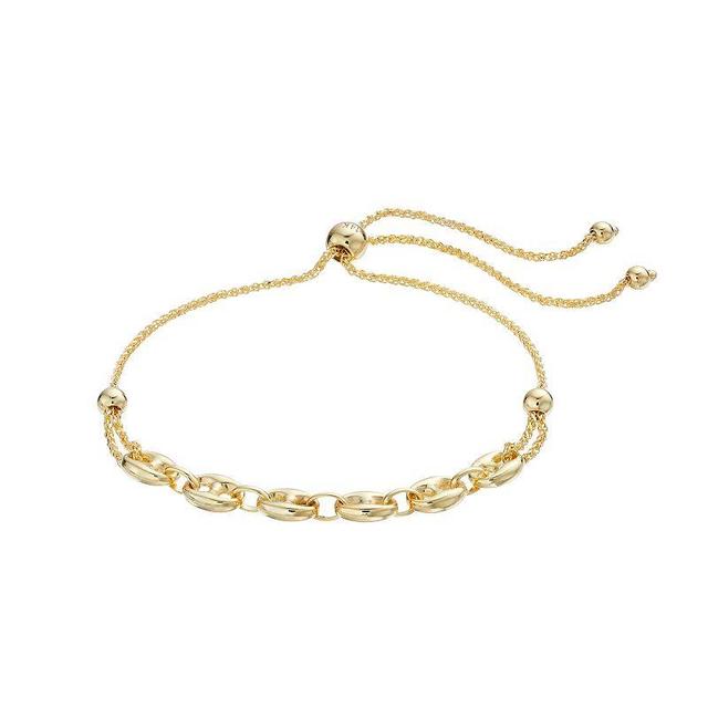 14k Gold Statement Link Adjustable Bracelet, Womens Product Image