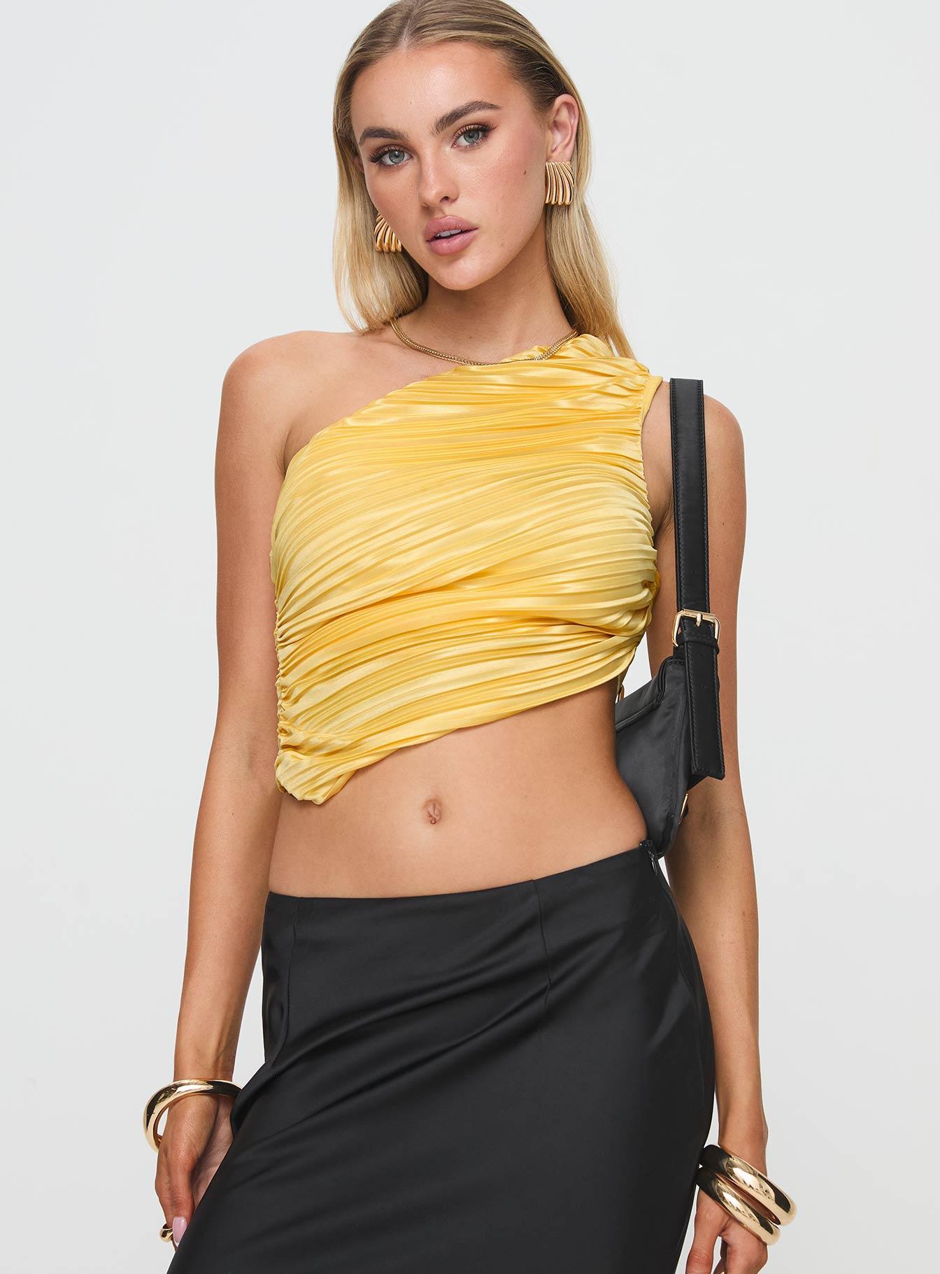 Brinstead One Shoulder Top Yellow Product Image