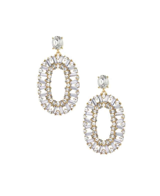 Ettika Crystal Hoop Drop Earrings Product Image