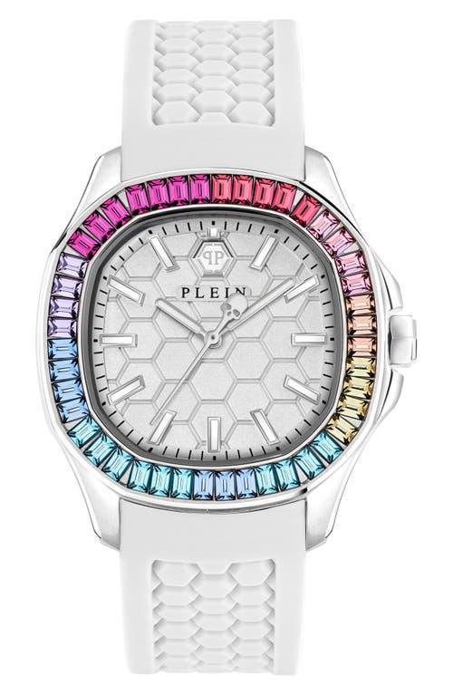 Philipp Plein Womens Spectre Lady White Silicone Strap Watch 38mm Product Image