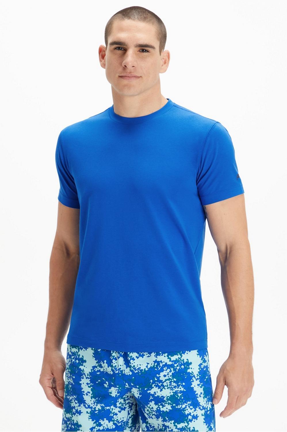 Fabletics Men The 24-7 Tee male Race Blue Size XXL Product Image