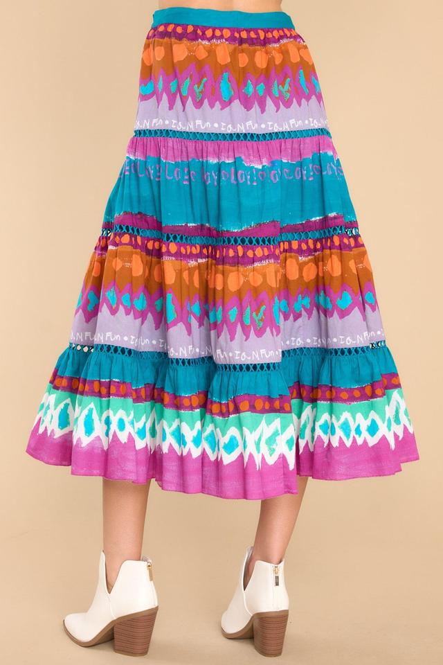 Caroline Love Stripes Multi Maxi Skirt Product Image