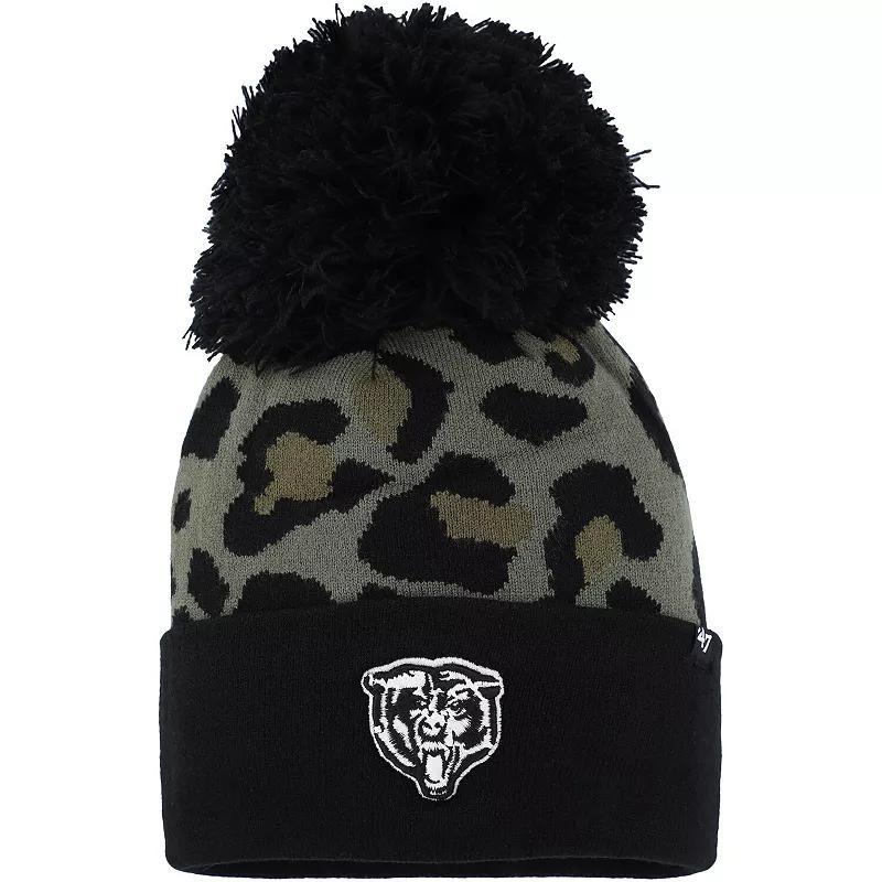 Womens 47 /Black Chicago Bears Bagheera Cuffed Knit Hat with Pom Product Image