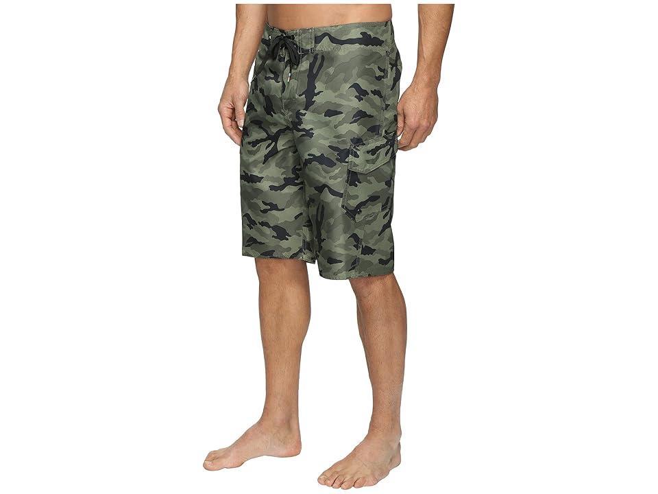 Quiksilver Manic Camo 22 Boardshorts (Forest Night) Men's Swimwear Product Image