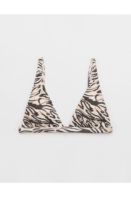 Aerie Shine Rib Plunge Bikini Top Women's Product Image