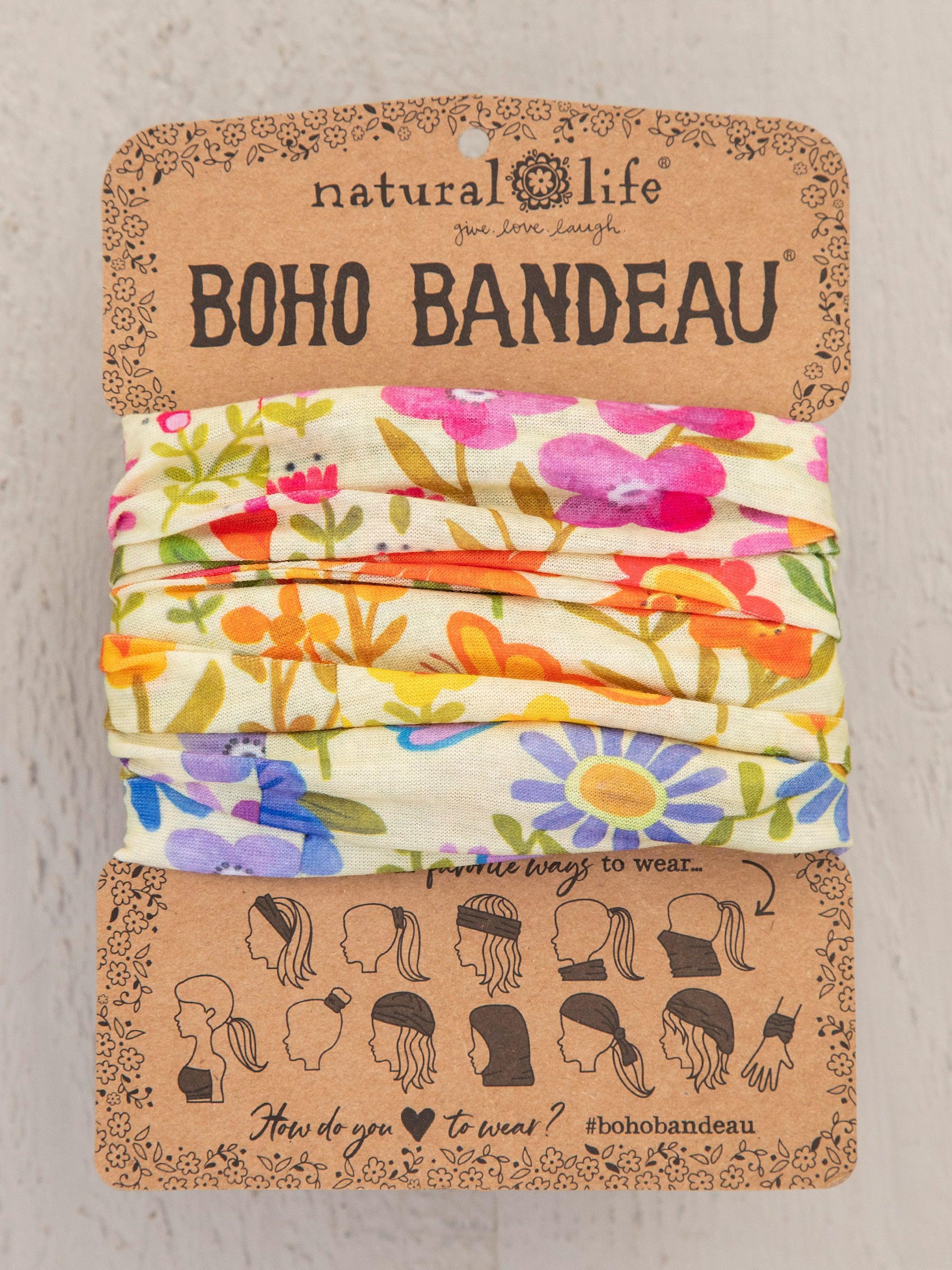 Full Boho Bandeau® Headband - Rainbow Flowers Product Image