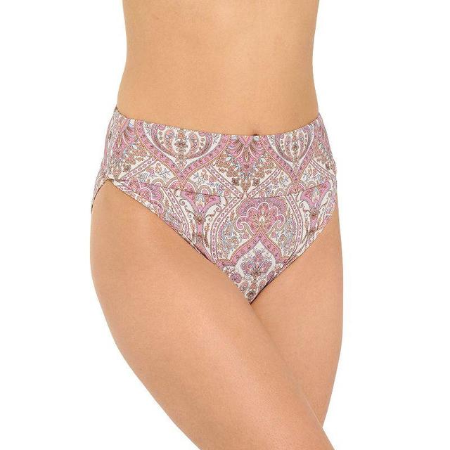 Womens Freshwater Print High-Leg Swim Bottoms Product Image