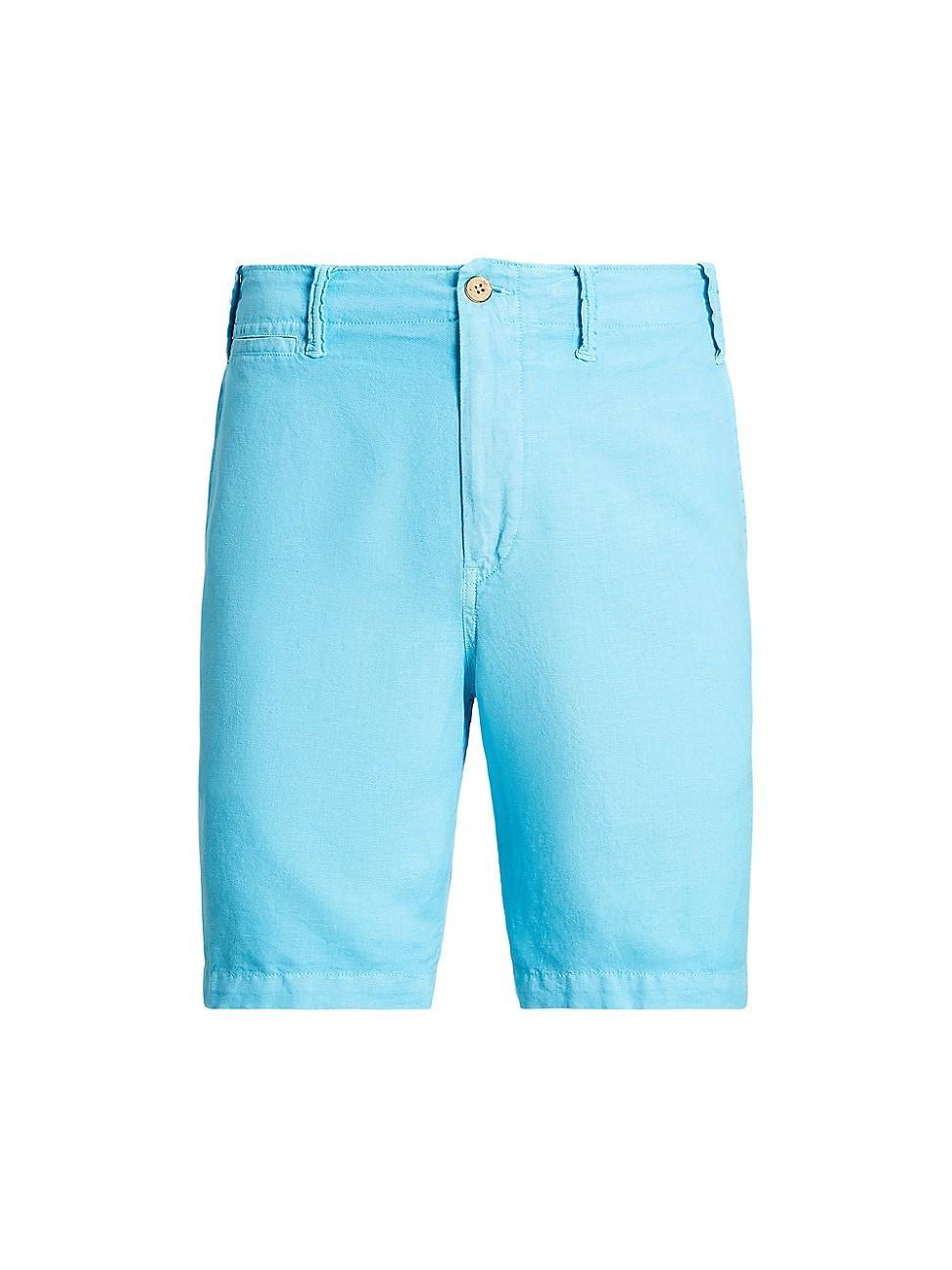 Mens Classic-Fit Martime Cotton-Linen Shorts Product Image