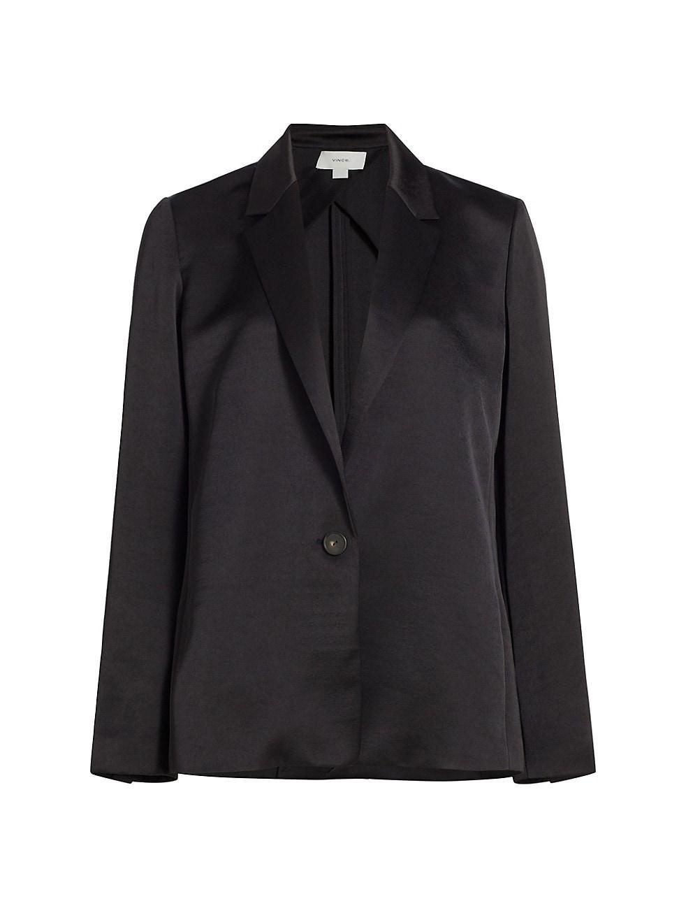 Womens Fluid Satin Blazer Product Image